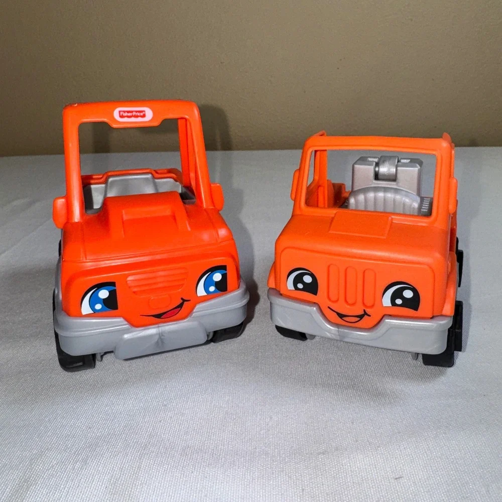 Fisher-Price Little People Orange Construction & Tow Truck Set Mattel 2017 2023